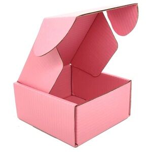 Pink Cardboard shipping boxes - 25 total      4”x4”x2”